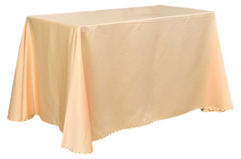 Tischdecke, einfarbig, knitterfrei, mit Spitzendetails, für Konferenzräume, Büros und Zuhause