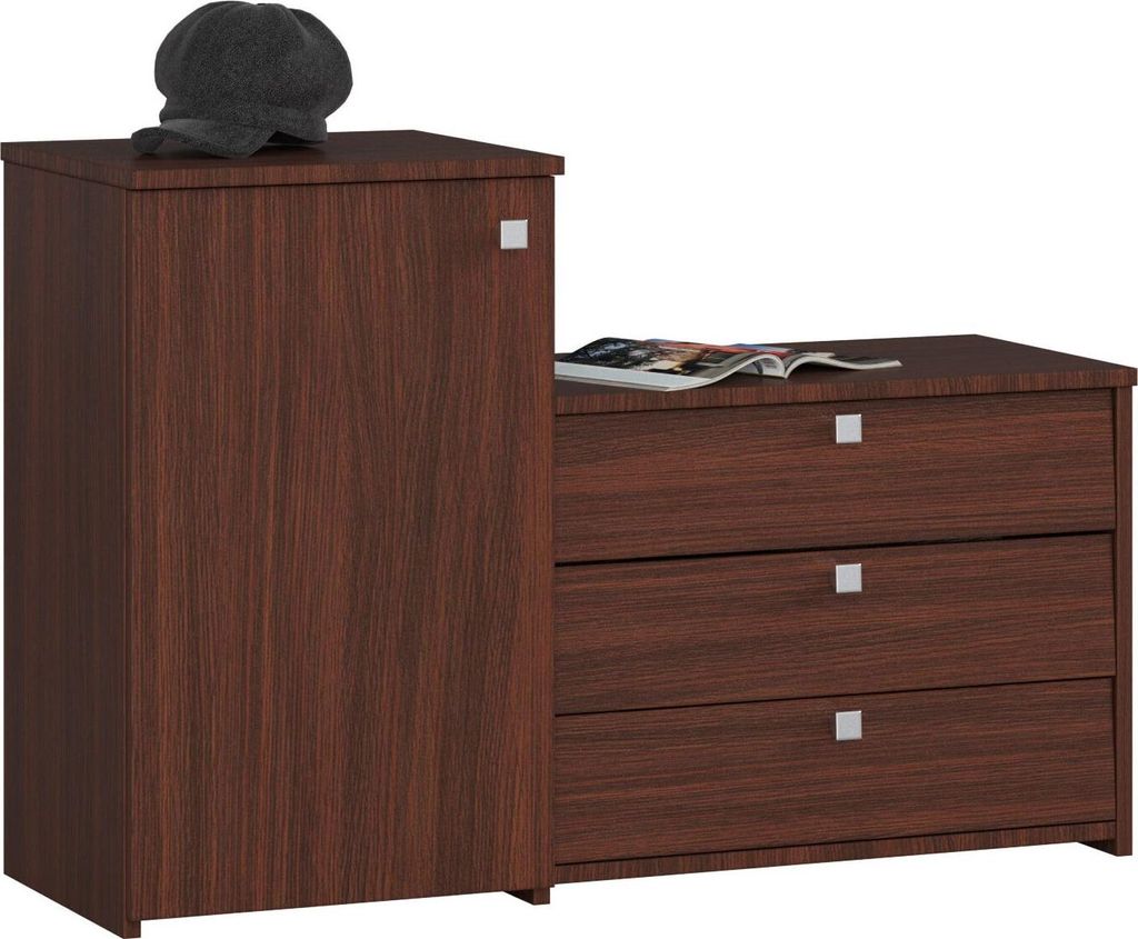 Schuhkommode – Schuhschrank – Flur Schuhkommode – Dunkelbraun – 98,4 cm – Praktische Ordnung für Flur und Garderobe