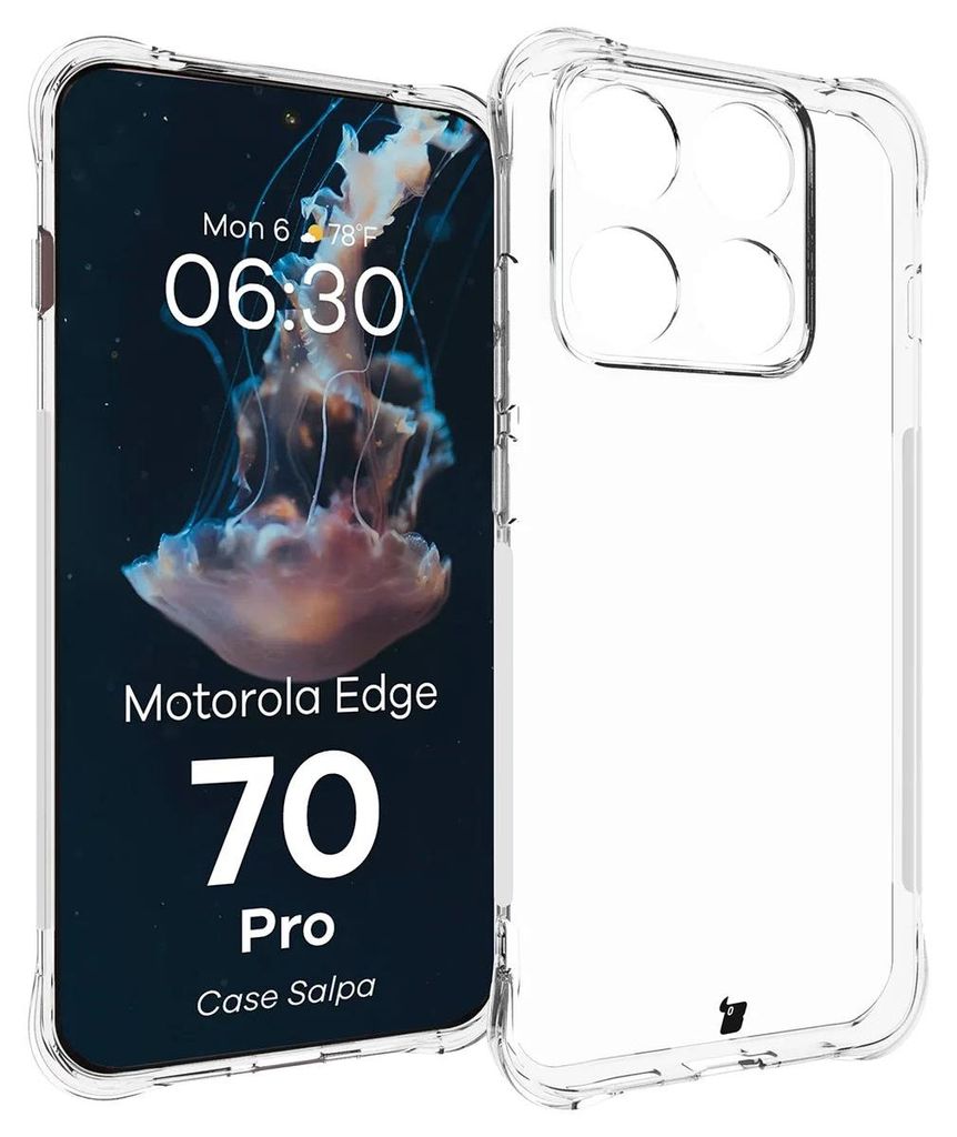 Flexible Handyhülle für Motorola Edge 70 Pro, Bizon Case Salpa, Transparent