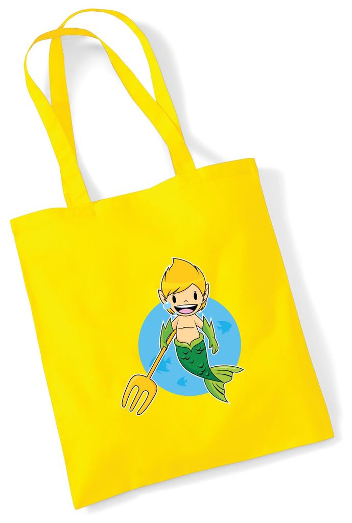 Huuraa Jutebeutel Wassermann Fabelwesen 10 Liter Yellow Baumwolle Tasche Geschenkidee