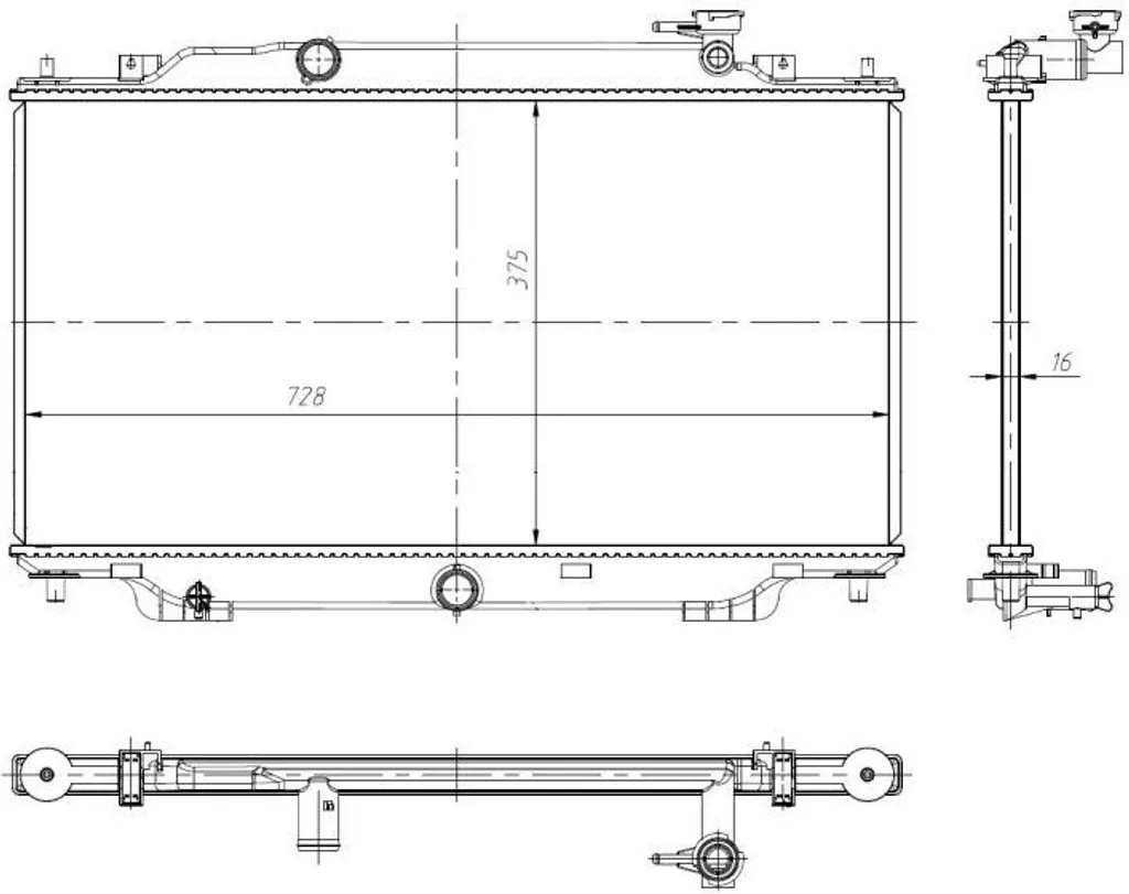 Radiateur NRF 550024 OE PE2015200 pour Mazda 3 (BM, BN) Refroidissement