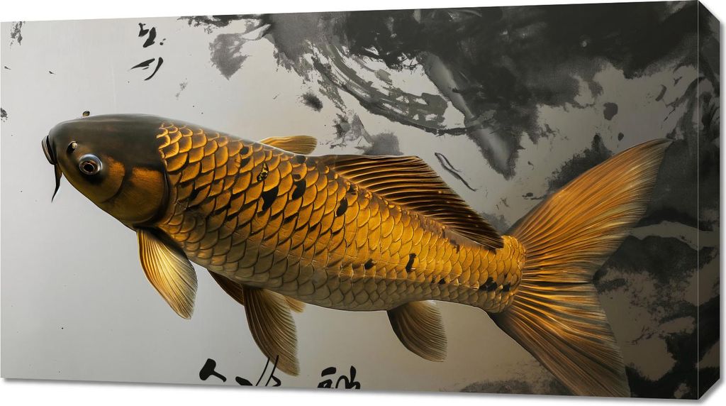 Bild 90x50cm Ruhiger Koi Fisch