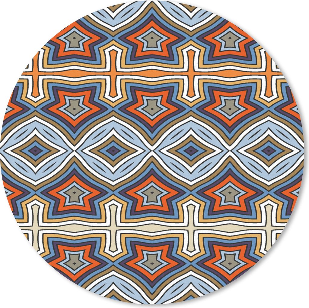 MuchoWow Mauspad Mousepad Muster - Afrika - Formen 40x40 cm - Mousepads - Maus Mat - Pad - Mausunterlage - Schreibtisch Accessoires