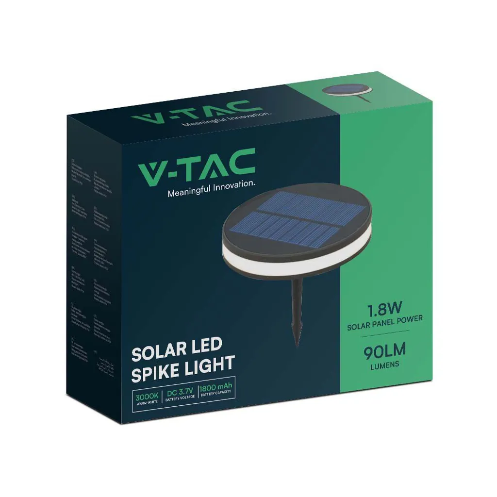 Lampe Solaire Jardin à Piquer Noire - Balisage Extérieur 90 Lumens