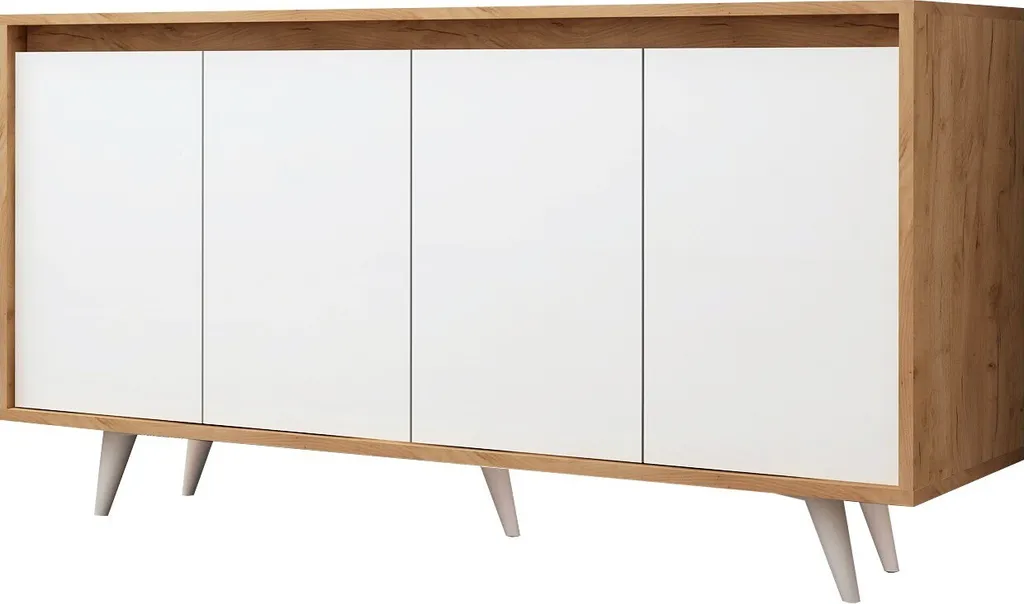 Meuble de Salon Shans 140cm en Chêne - Design Robuste et Moderne
