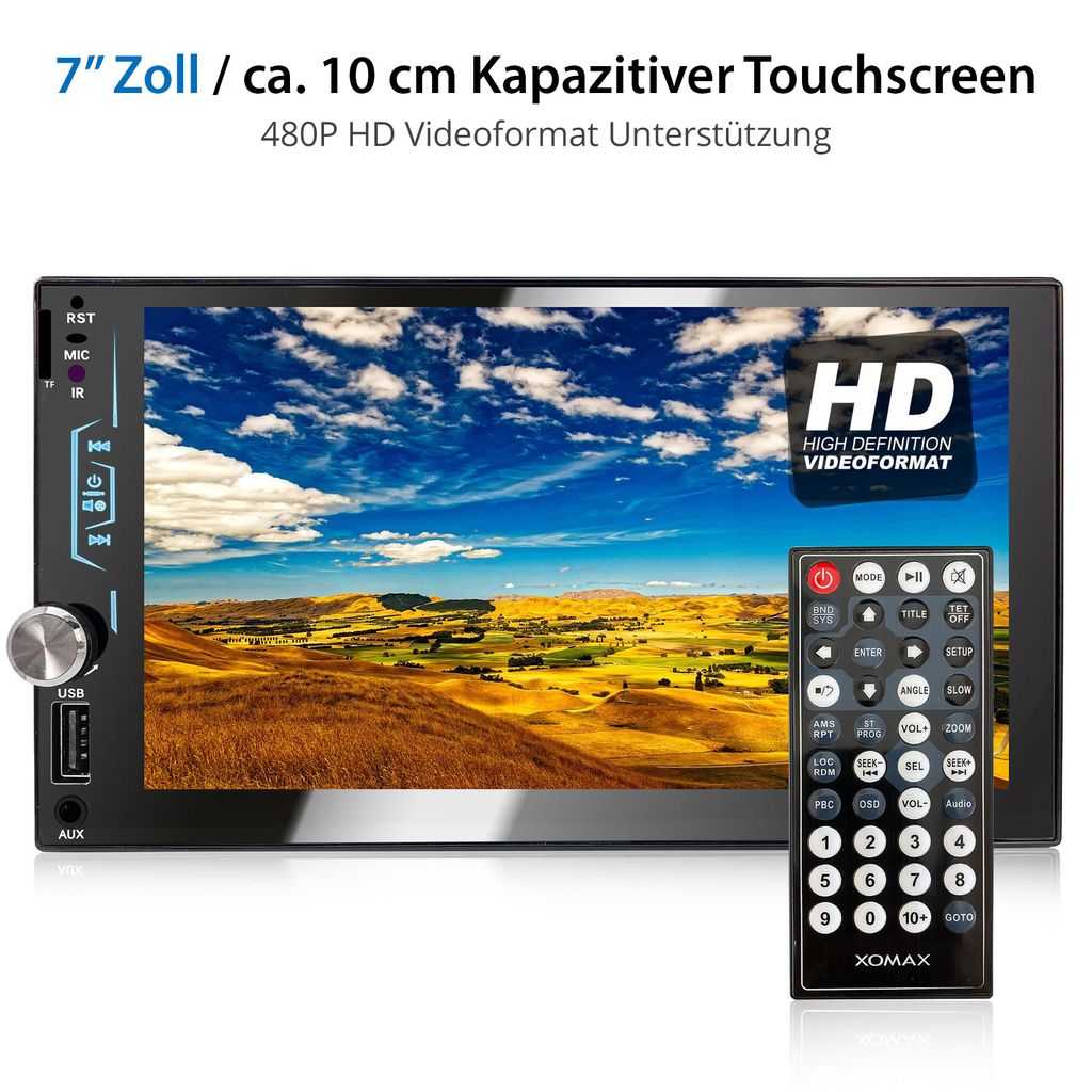 XOMAX XM-V747 Autoradio mit 7 Zoll Touchscreen Bildschirm