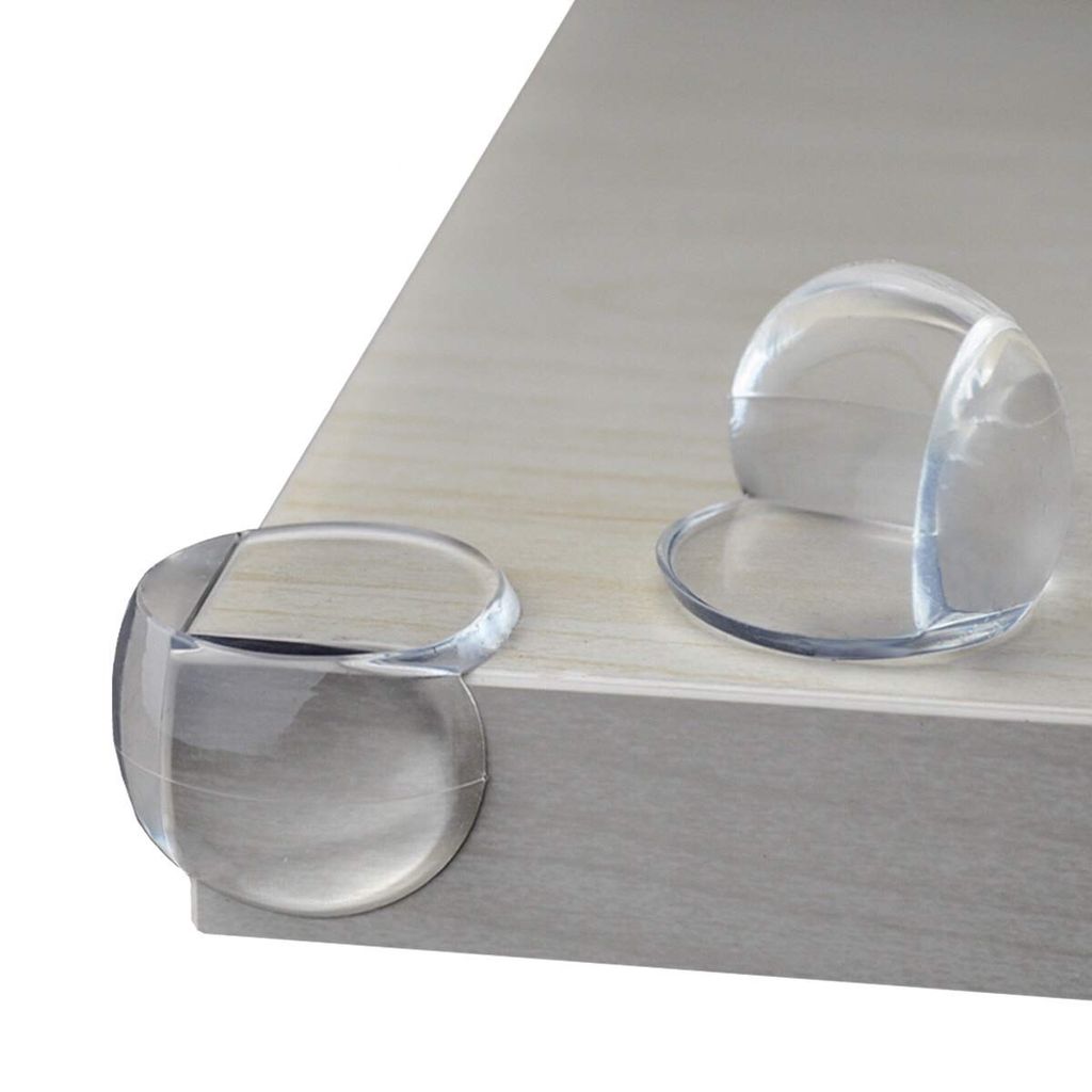 H+H BS 858 Kantenschutz für Glastisch 4 Stück transparent Tischkantenschutz 