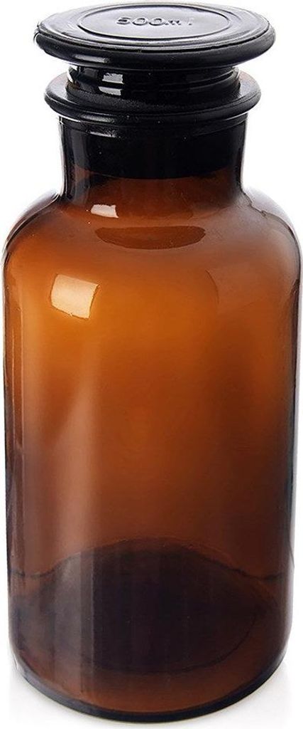 Braunglas-Lebensmittelbehälter mit Weithalskorken 500 ml Produktbild 