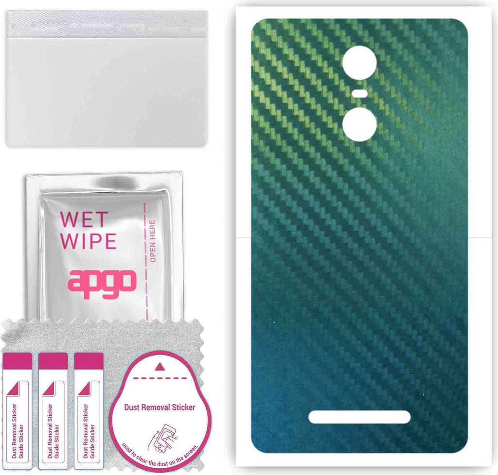 apgo Rückseite Schutzfolie, Skin, kompatibel mit Xiaomi Redmi Note 3 Note 3 Pro, Hinten Displayschutzfolie aus Vinylfolie, kratzfest, einfache Mon...