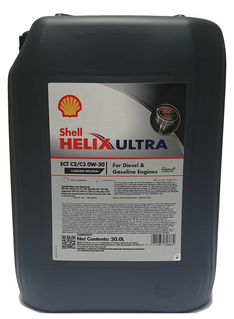 Shell Helix Ultra ECT C2 C3 0W-30 20 Liter Produktbild 