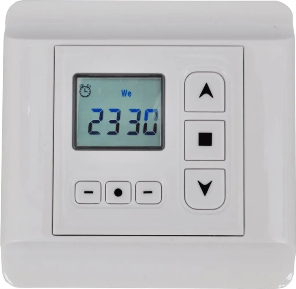 Commande volet roulant à moteur rotatif programmable 230V blanc