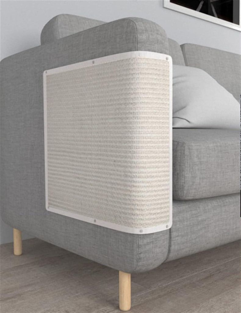 Sofabeschermer - Natürlicher Sisal Kratzkissen für Katzen - Innen - Bett - Fußwinkel - Weiß - 196 x 157 cm