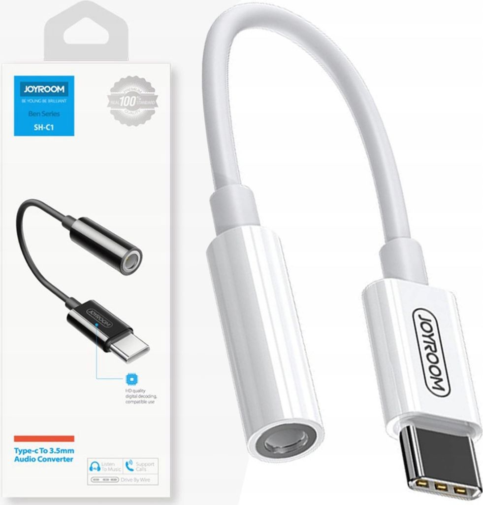 Joyroom adattatore 3,5 mm Mini Jack USB-C Bianco KP32932 Immagine del prodotto 