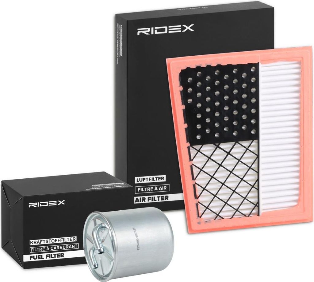 RIDEX Filterset Inspektionspaket Filtersatz passend für MERCEDES-BENZ C-Klasse Limousine (W204) E-Klasse Limousine (W211) C-Klasse T-modell (S204)