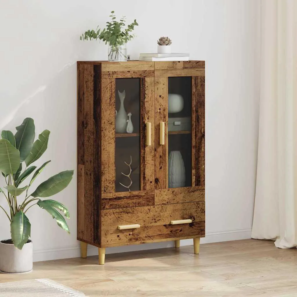 SYFAX™ Mobile Credenza Legno Vecchio 70x31x115cm | Arredo Loft Industriale - 3