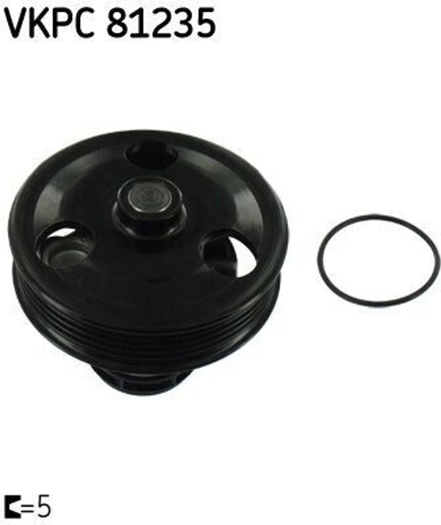 SKF VKPC 81235 - OE 07K 121 011 B Wasserpumpe für Jetta III (1K2), Jetta IV, New Beetle