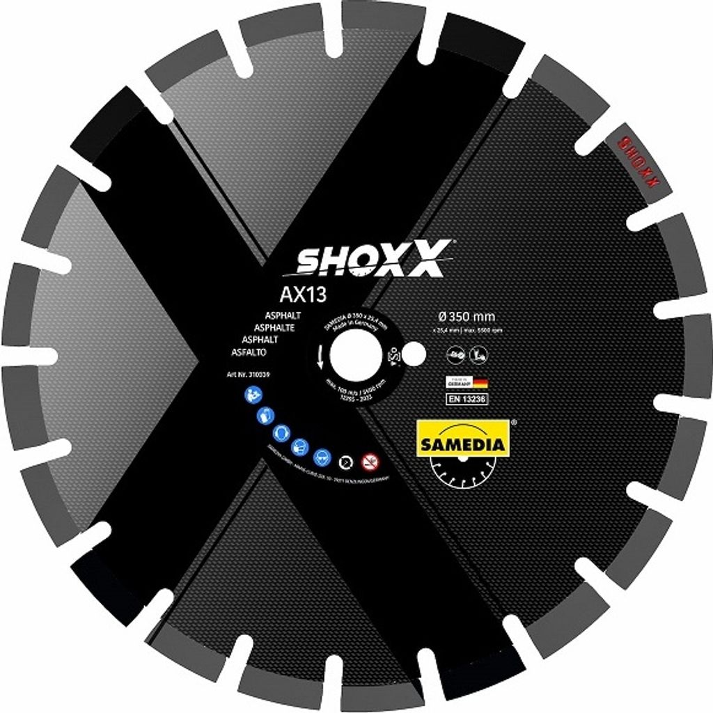 Samedia SHOXX AX13 400 mm x 25,4 Diamant-Trennscheibe