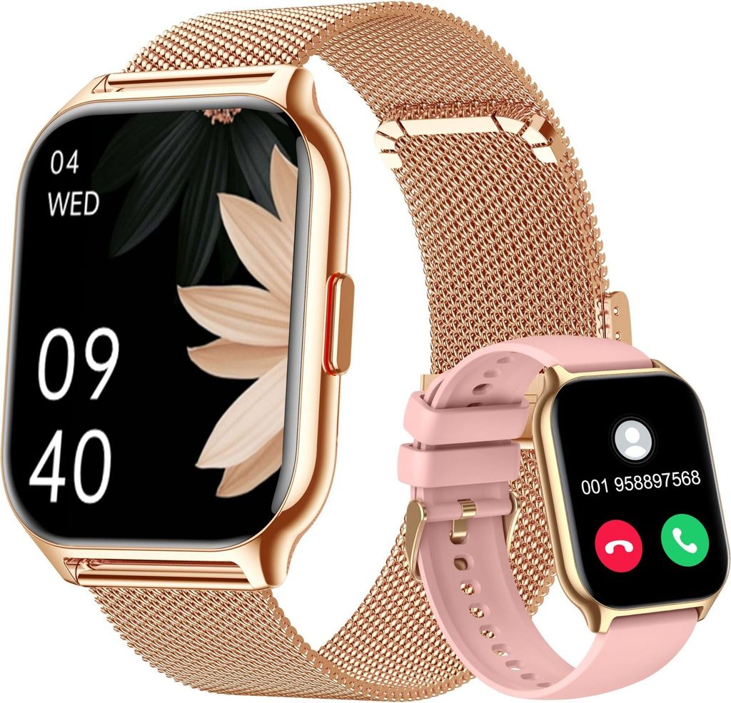 Smartwatch 2 Zoll für Damen & Herren – Fitnessuhr mit Produktbild 