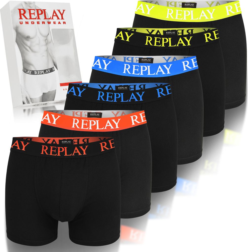 Replay 6-Pack Boxer da uomo - Set di boxer da uomo in Immagine del prodotto 