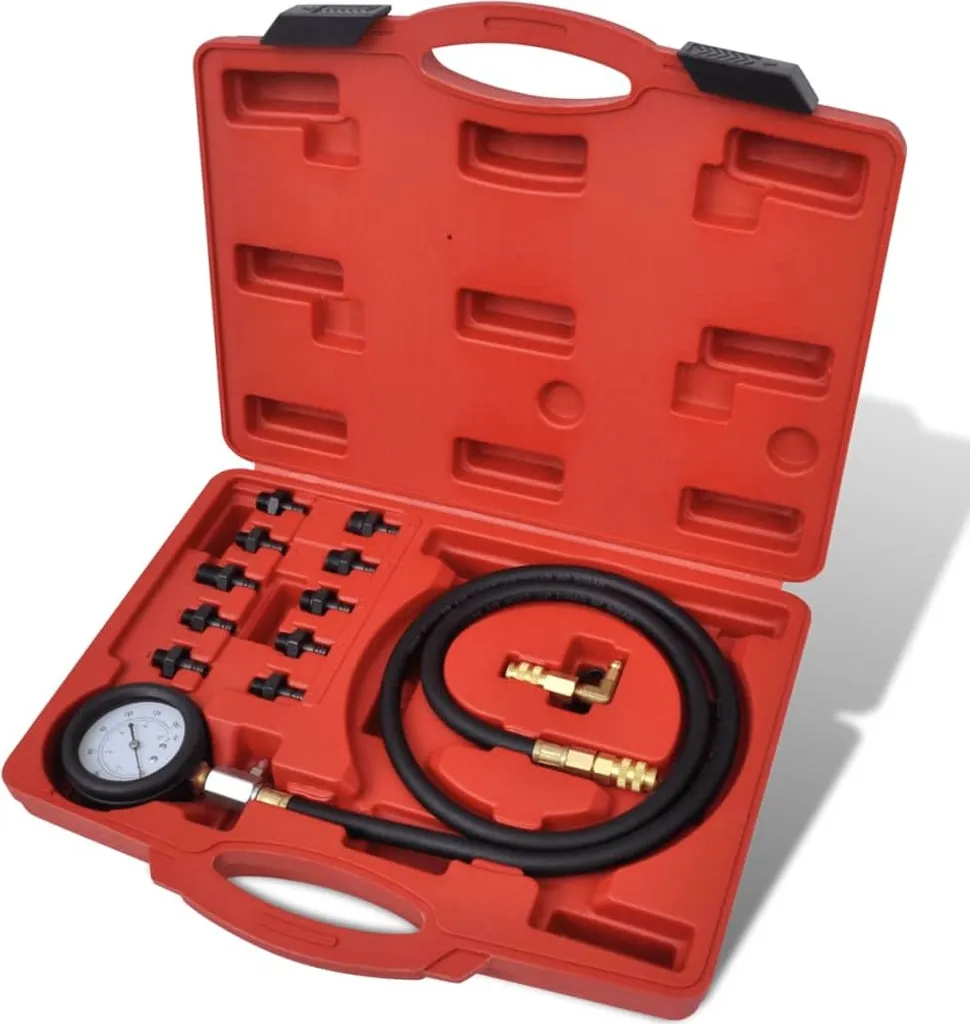 Kit de test pression d'huile moteur 12 pièces avec manomètre de précision