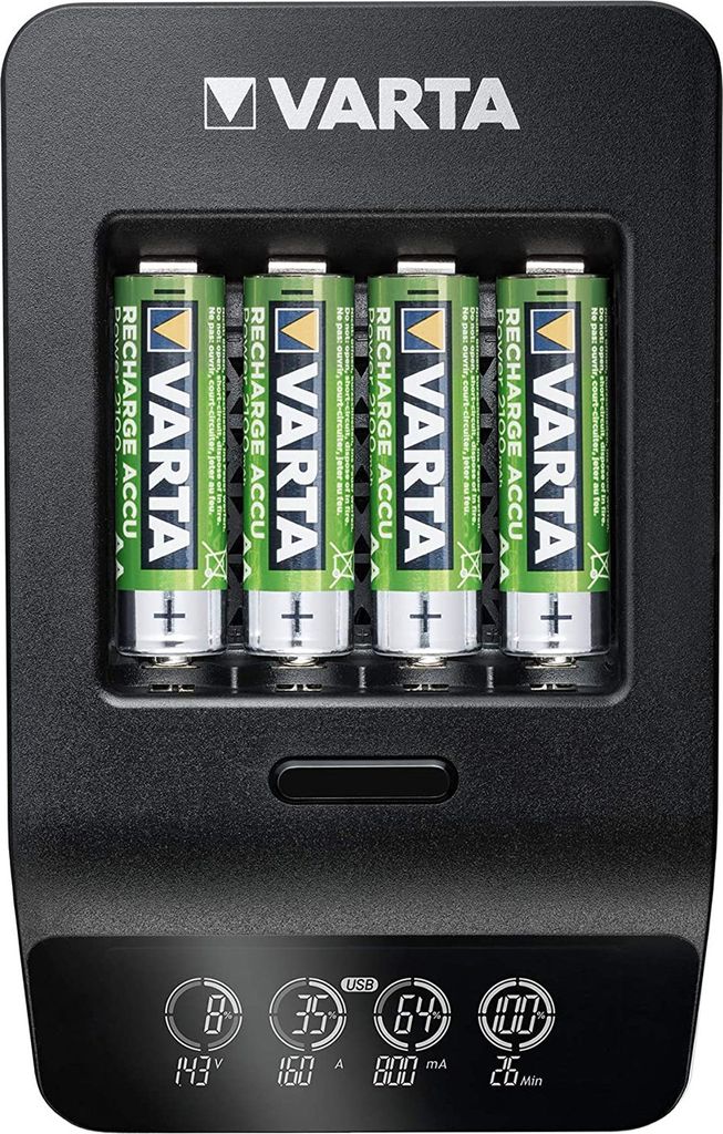 VARTA Akku Ladegerät mit LCD Display – Ideal für AA/AAA Produktbild 