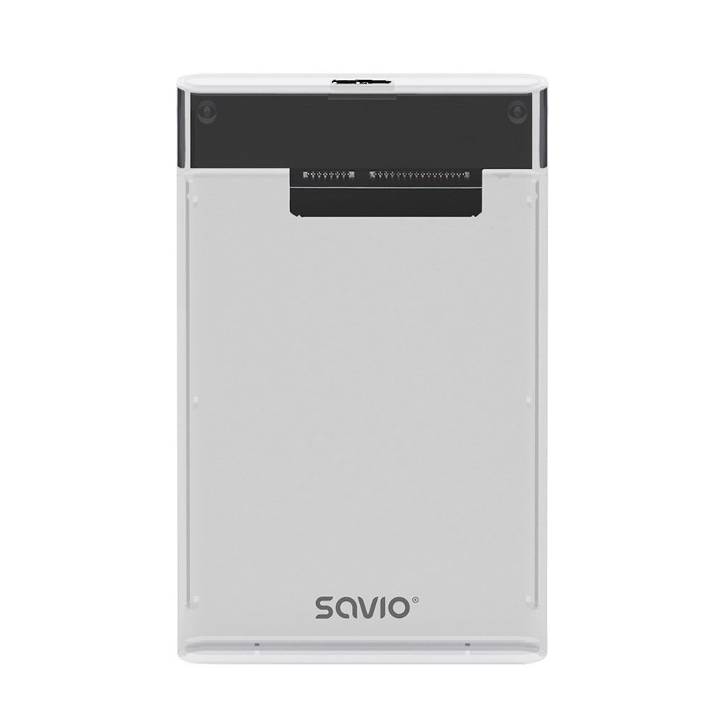 Savio 2.5  Externes HDD/SSD-Gehäuse  USB 3.0  transparent  Produktbild 