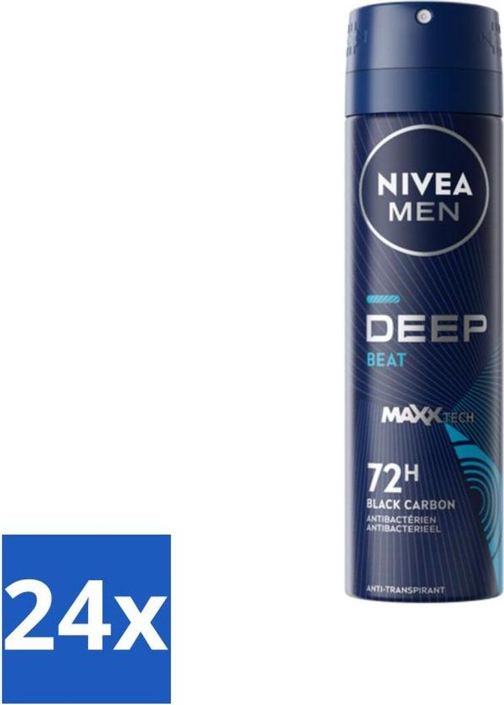 NIVEA MEN - Deospray - Deep Beat - 150 ml - Vorteilspack - 24 Stücke