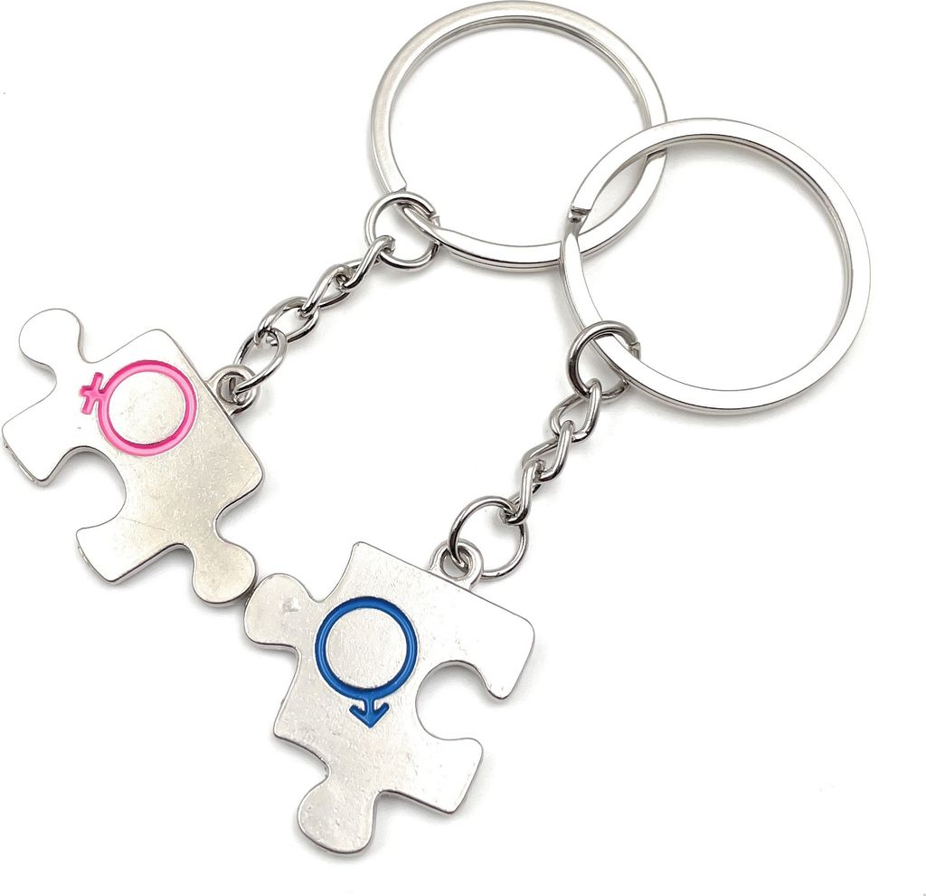 Onwomania Partner Puzzle Liebe Pärchen Schlüsselanhänger Produktbild 