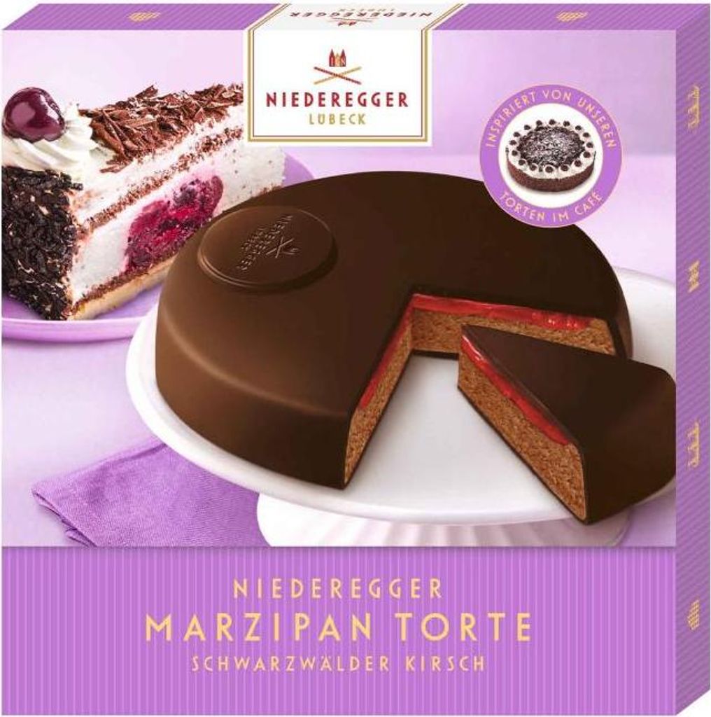 Marzipan-Torte Schwarzwälder Kirsch von Niederegger, 185g Produktbild 