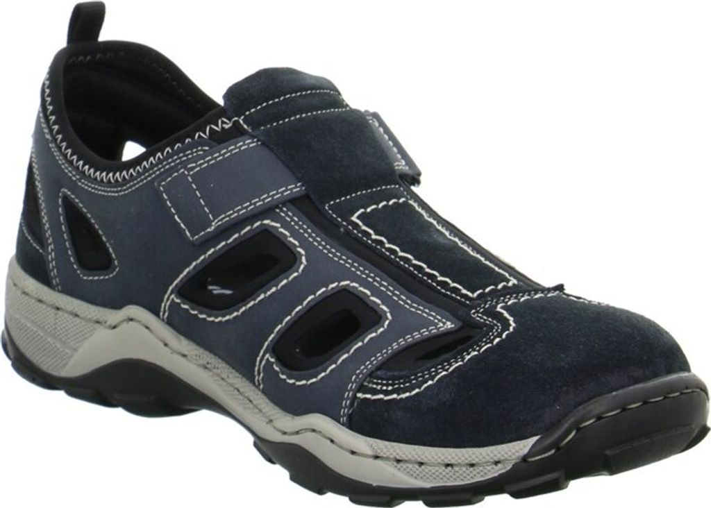 Rieker Herren Klett Halbschuh durchbrochen dunkelblau 44 Produktbild 12