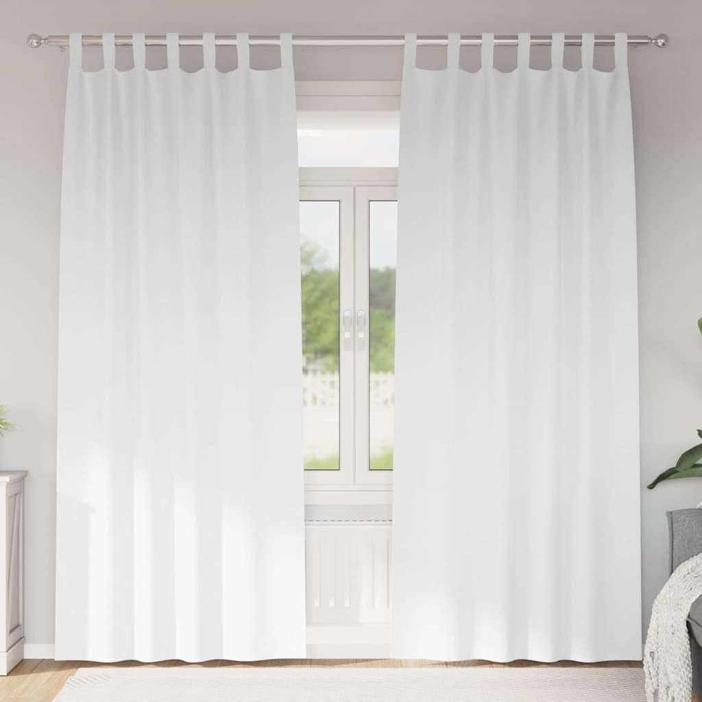 Verdunkelungs-Vorhänge mit Ringen 2 pcs Reinweiß 245 x 140 cm