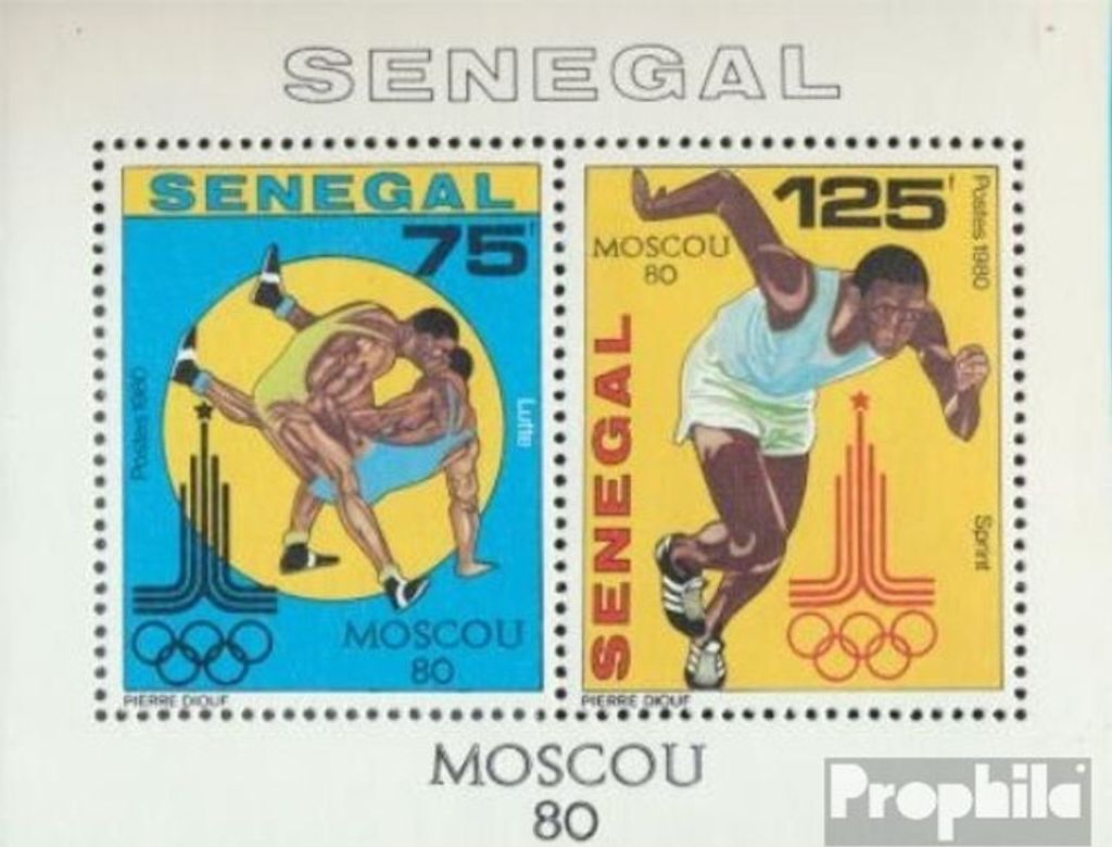 Briefmarken Senegal 1980 Mi Block38 (kompl.Ausg.) postfrisch Olympische Sommerspiele