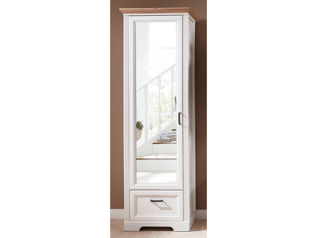 Garderobenschrank Dielenschrank Kleiderschrank Schrank Flurmöbel "Jillana I" Pinie hell / Artisan Eiche