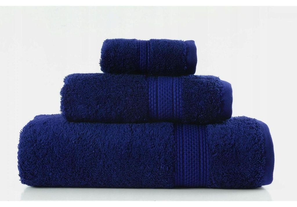 Asciugamano in cotone egiziano 50x90 blu navy Greno Immagine del prodotto 