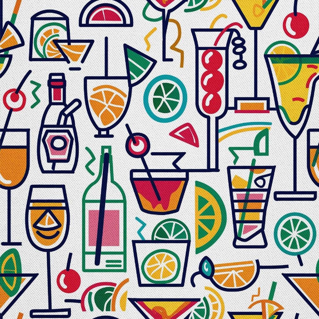 OUTDOOR DEKOSTOFFE OXFORD - Motiv Cocktail | DX8514