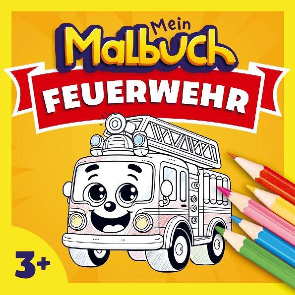 Feuerwehr Malbuch für Kinder ab 3 Jahren Produktbild 