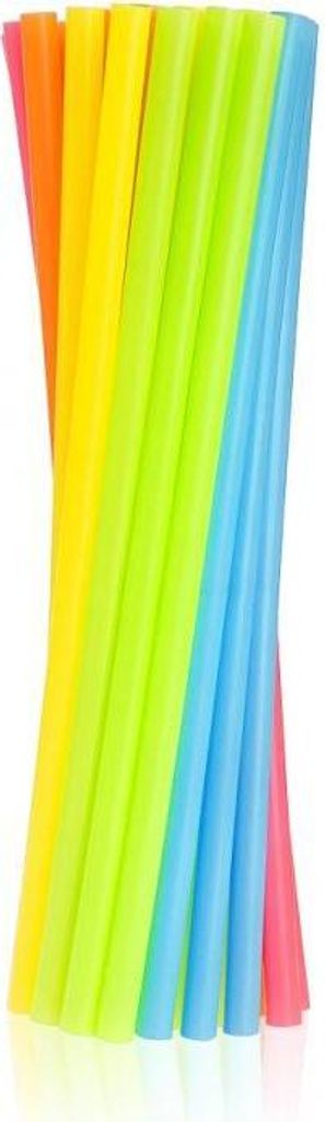 YADOBIG 80 Stück Strohhalme Wiederverwendbar - 23cm Plastikhalme Mit Bürste