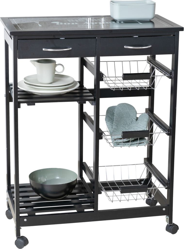 WENKO Küchenwagen Mod. Bon Appetit mit Rollen und Produktbild 