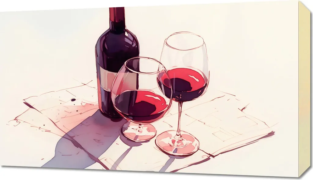 Quadro Su Tela 70x40 Atmosfere Vinicole | Decorazione Casa Vino