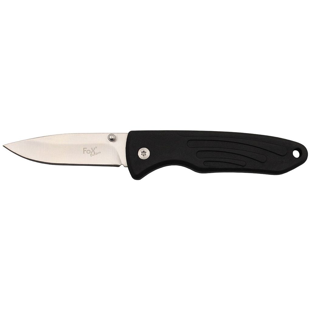Fox Outdoor Klappmesser, Einhand, schwarz,TPR Griff Produktbild 