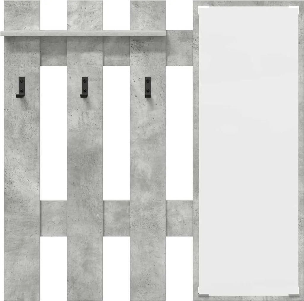 vidaXL Comodino a Muro Grigio Cemento 100cm - Arredo Moderno Casa - 5