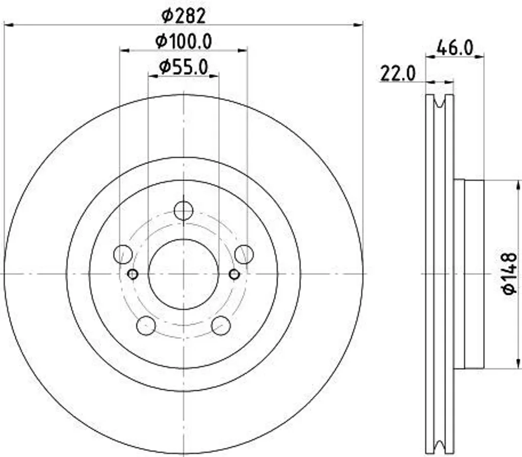 Changer frein Yaris (P21) : Disque HELLA 8DD 355 134-381 OE 43512K0040