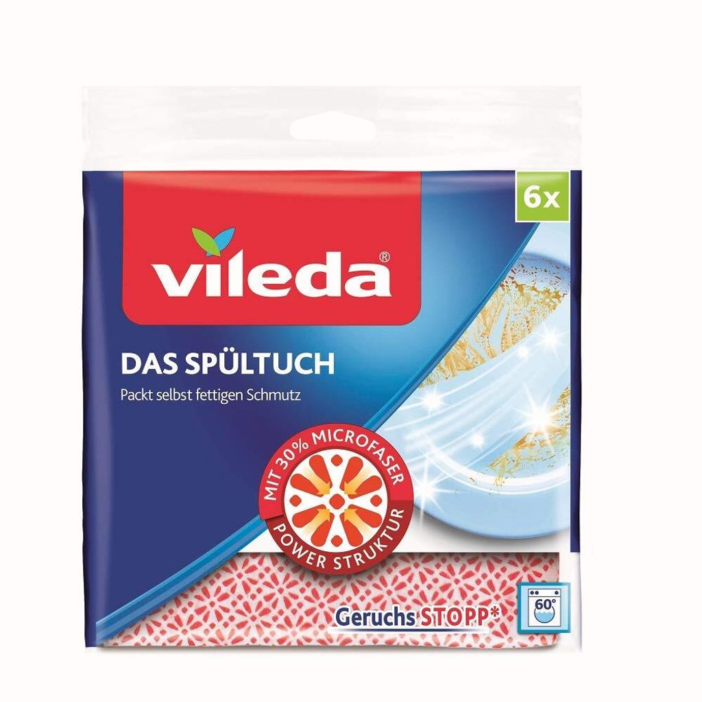 Vileda Spültuch +30% Microfaseranteil, 6er Sparpack Produktbild 