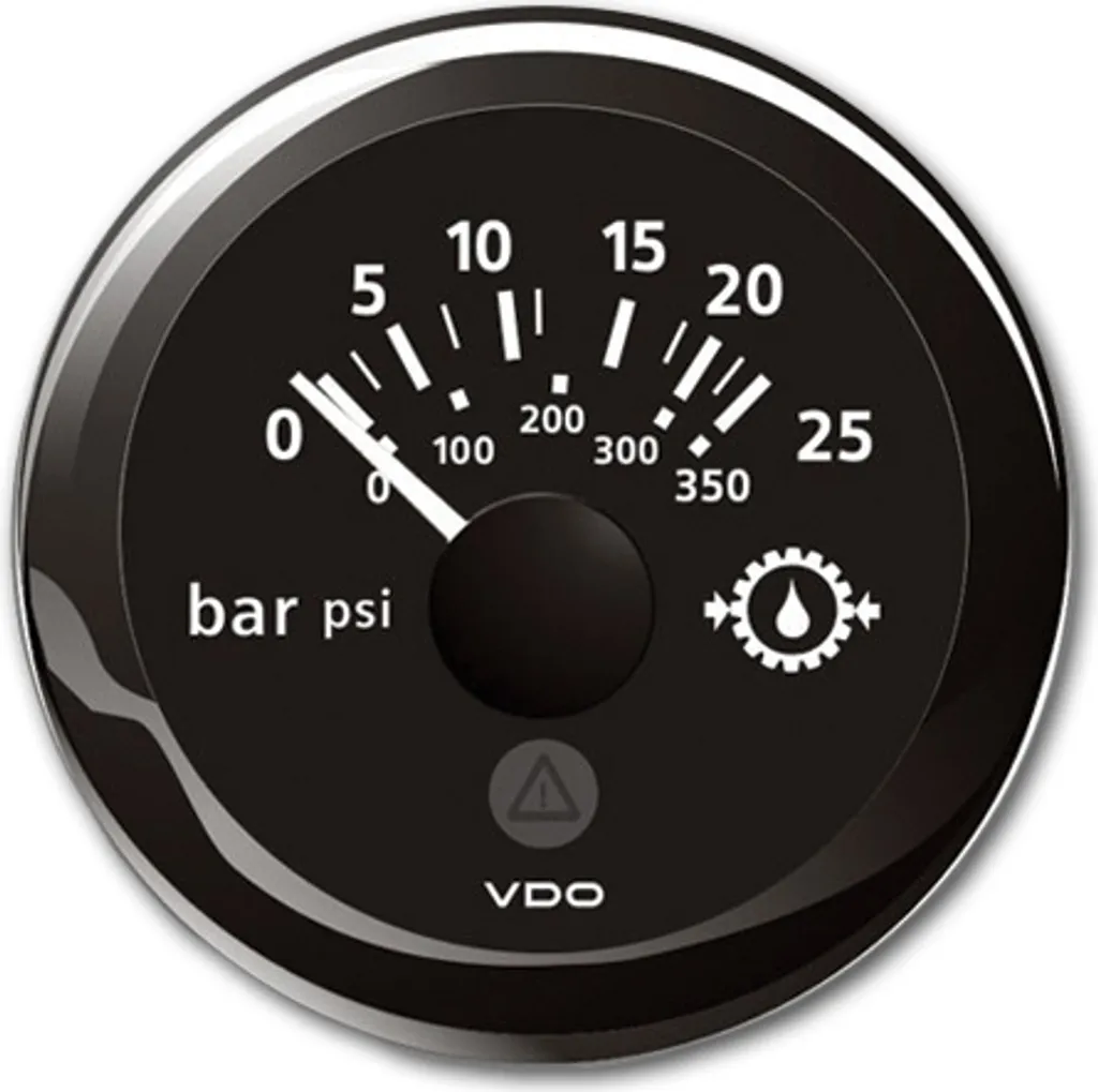 Indicateur de Pression Transmission VDO 52mm 25 bars pour Véhicule