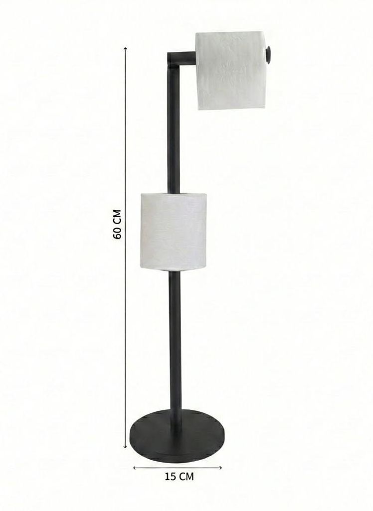 MSV Toilettenpapierhalter, freistehend, Edelstahl-Optik, 15 Produktbild 