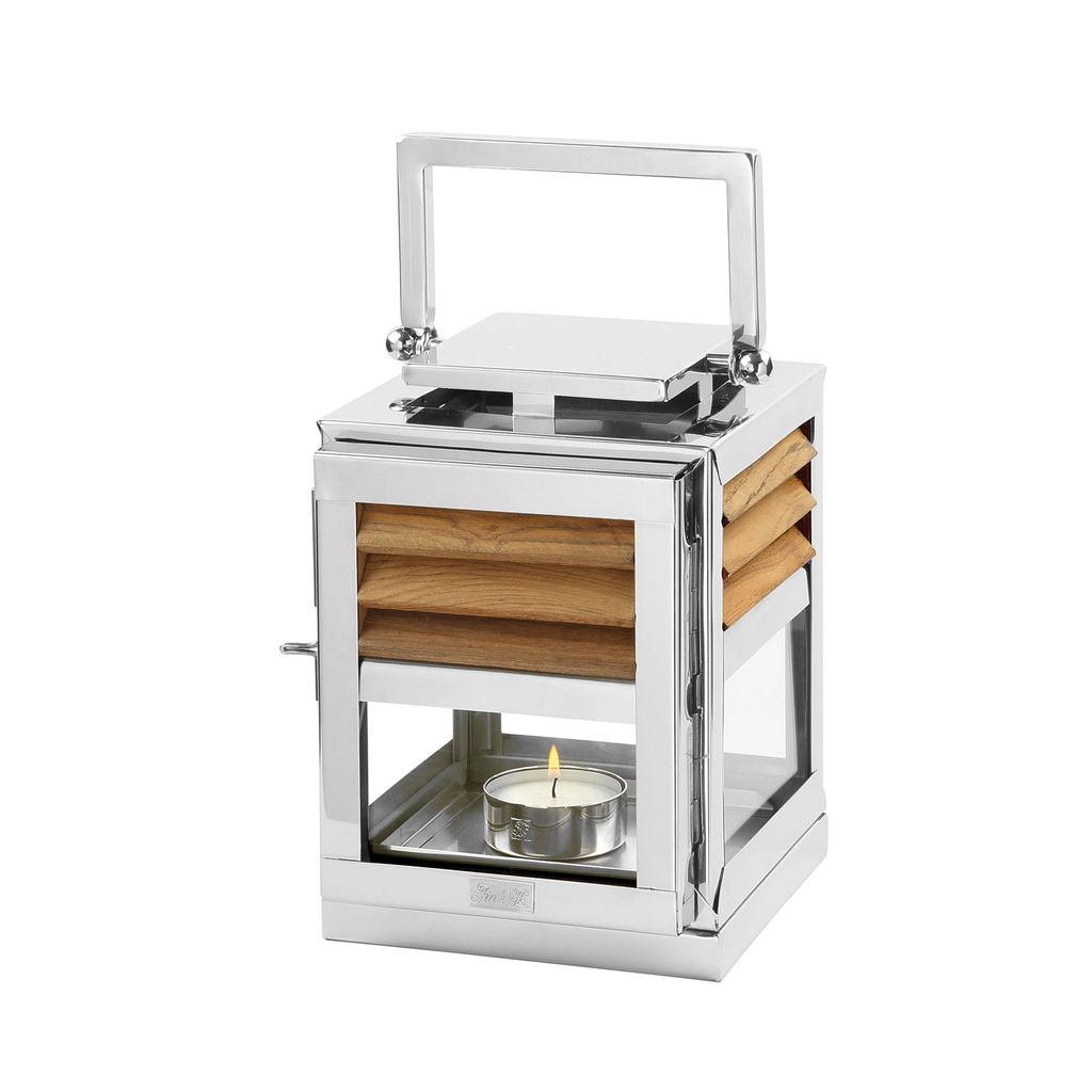 Fink Laterne GENUA BHT 18x25x18 cm silber