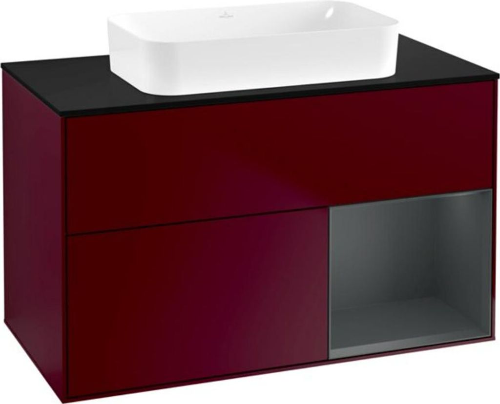 V&B Waschtischunterschrank Wandbeleuchtung Finion 100x60,3 cm, Reg re md bl. m Lac, Peo m