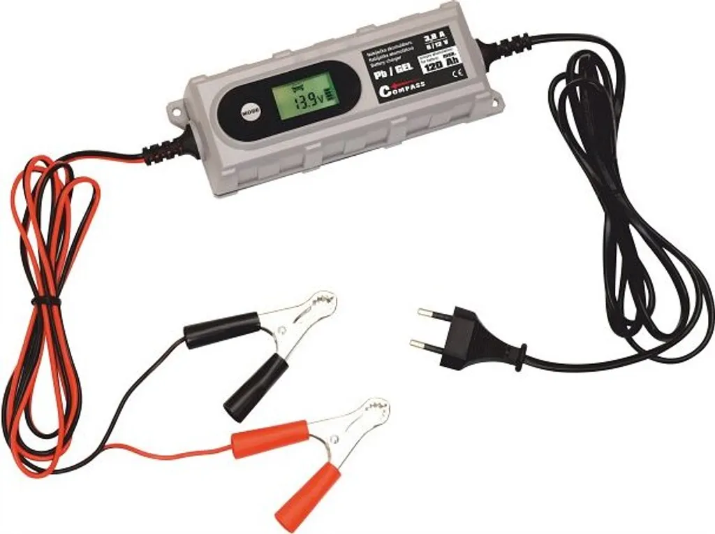 Chargeur de batterie avec écran LCD et microprocesseur 3,8 Amp - 8