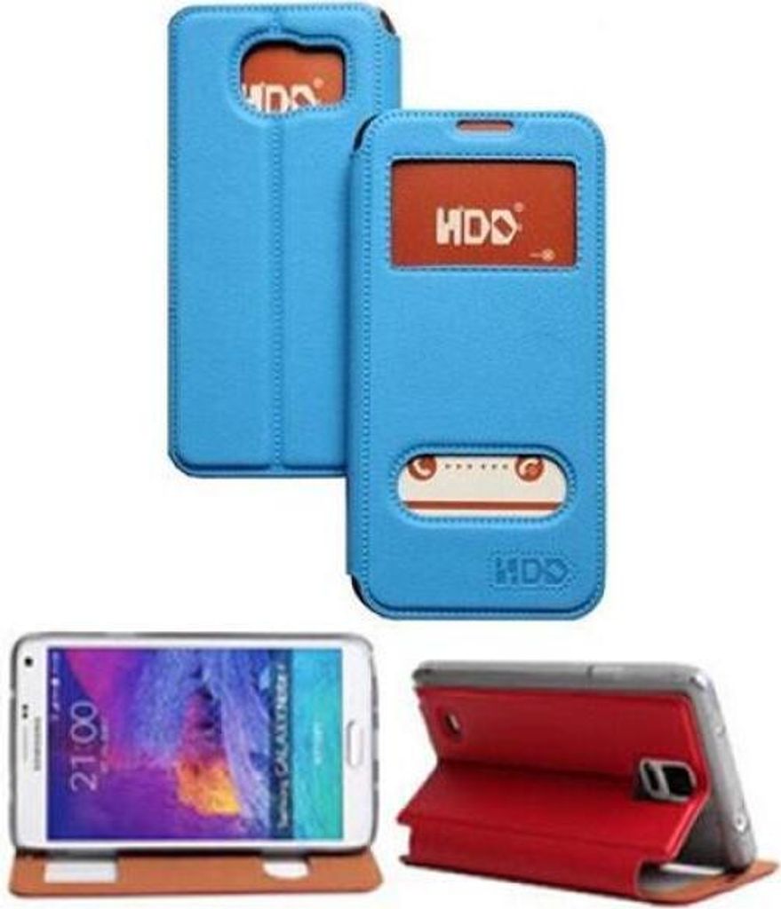 starfix View Flip Tasche Schutz-Hülle Cover für Samsung Galaxy S7 Edge hellblau Magnet Serie