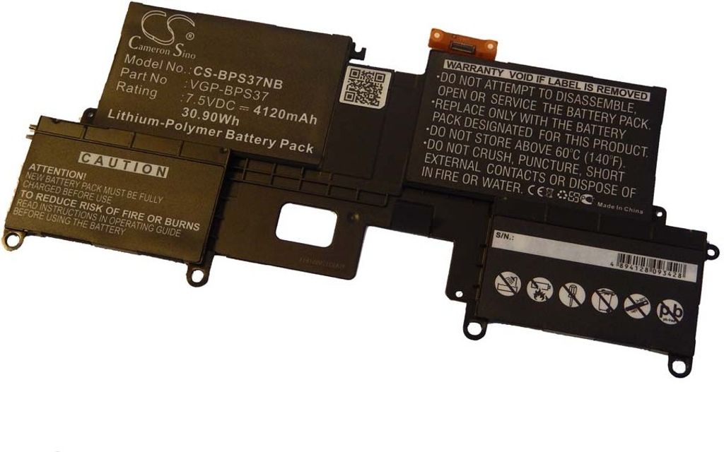 vhbw Akku kompatibel mit Sony Vaio SVP1321X9E, SVP1321W9E, SVP1321Z9E, SVP1321Y9E, SVP1321X9R Notebook (4120 mAh, 7,5 V, Li-Polymer) - Infochip
